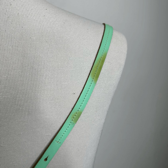 J. CREW Marlo Crossbody Bag Mint Teal Smooth Leather Italy small travel - Picture 3 of 7